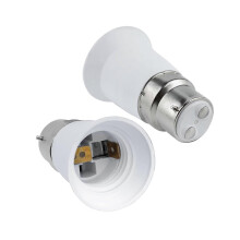 Adapter van B22 naar E27 fitting, compatibel met standaardlampen van 200W 250V, voor LED- en CFL-lampen, voor thuis- en kantoorverlichting.