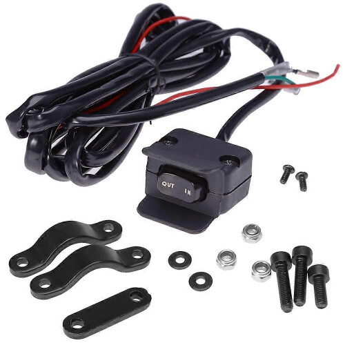 12V ATV Winch Rocker Switch Compatible with KFI WARN, 10ft Cable with Mounting Bracket