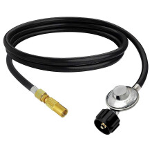 Propane Regulator Hose Kit compatible with Coleman QCC1, Metal Connector, 1.5m for RV Camper & Barbecue