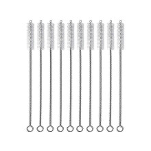 Cepillos de limpieza para pajitas, paquete de 50 unidades, 100 mm, cerdas de nylon, aptos para lavavajillas, para vasos y biberones.
