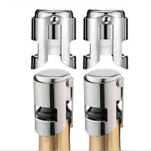 Tappi per Champagne in Acciaio Inossidabile Argento, Confezione da 4, Guarnizione in Silicone a Tenuta Stagna