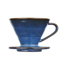 Ceramica Dripper Caffè con Filtro a Rete Integrato, Compatibile con Bollitori e Tazze Standard