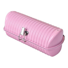 Zylinderförmige Brotbackform aus Kohlenstoffstahl, rosa, 27 cm, Schnellverschluss, schnelle Wärmeübertragung für Toast und Kuchen