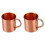 Copper Mugs 410ml 2 Pack Handcrafted Pure Solid Copper No Lining Smooth Rounded Lip Ergonomic Handle No Rivets for Home Travel Use 1