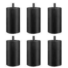 6 Pcs 3.4 Inch Bed Frame Legs M8 Metal Replacement with Nonslip Base Compatible with Fixed Bed Frames for Height Lift