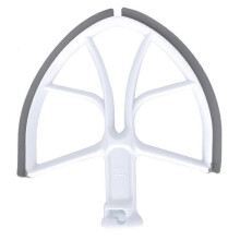Flex Edge Beater Paddle with Silicone Edges compatible with KitchenAid 6QT Bowl Lift Stand Mixer White Grey Replacement Part