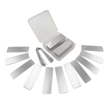 Aluminium Plant Labels 100 Pack Silver Dual Hole Waterproof UV Resistant for Garden Greenhouse Seedling Tree Flower Identification