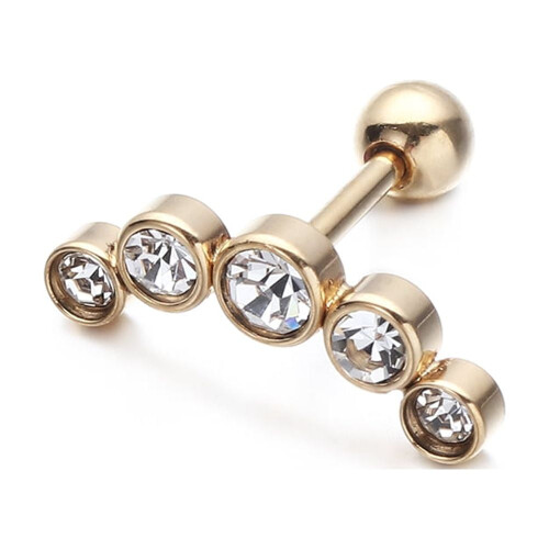 Stainless Steel Crystal Opal Stud Earring 1.2mm