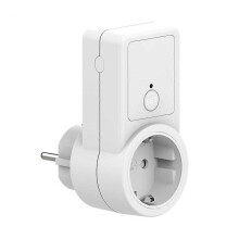 Enchufe con detector de movimiento para interior, 2300 W máx, modo de fuerza, control infrarrojo, blanco
