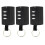 3 Pack Garage Door Remote Control Compatible with Pujol Vario 433.92MHz Rolling Code Black Plastic 1