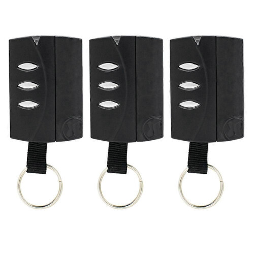 3 Pack Garage Door Remote Control Compatible with Pujol Vario 433.92MHz Rolling Code Black Plastic