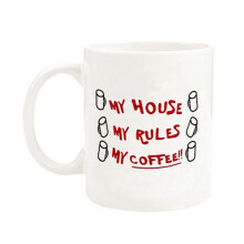 Ceramic Heat Changing Mug My House My Rules My Coffee Microwave Dishwasher Safe Fade Proof for Home Office All Drinks