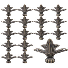 20 stuks 3 cm antieke zinklegering sieradendoosvoetjes voor houten kisten en opbergdozen, hoekbescherming met schroeven