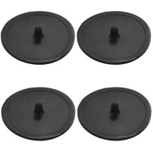 Disque de Rinçage Aveugle 4 Pièces en Caoutchouc Noir 50 x 50 x 2mm Compatible avec Têtes de Portafiltre Machine à Café