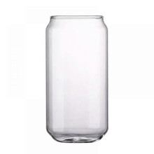 Can Shaped Tumbler Glasses 20 oz Borosilicate Glass Hand Blown Heat Resistant Drinking Cups for All Beverages and Occasions