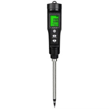 Capteur d'EC et Thermomètre Sol LCD Rétroéclairé 0.00-10.00mS/cm avec Compensation de Température pour Jardin