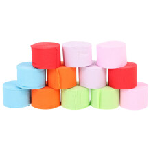 Crepe paper streamer rolls party decor 12 mixed colors