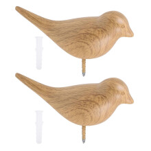 2 Pcs Resin Bird Wall Hooks for Hanging Coats Hats Keys Towels Bags, Decorative Home Accessory for Bedroom Entryway