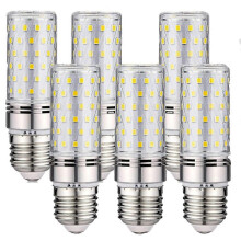 6-pack E27 LED-lampen 16W 1600LM 6000K Koel Wit AC 200-240V Dimbaar met wandschakelaar 360 stralingshoek CRI>83 Geen flikkering