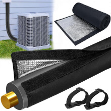 HVAC Pipe Insulation Cover 72x10.2 Inch Triple Layer Weatherproof for Outdoor Copper AC Lines Heat Pumps Split HVAC Systems