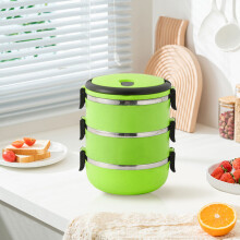 Stainless Steel Thermal Tiffin Lunch Box 3-Tier 88 oz