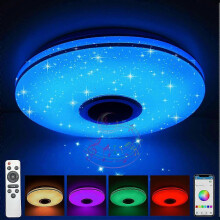 LED Ceiling Light with 5W Bluetooth Speaker, Remote Control, RGB Colour Changing Dimmable for Bedroom Home Party Use DIMEANI