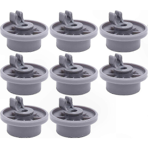 Dishwasher Lower Basket Wheels, 8-Pack Plastic Universal Replacement Rollers compatible with Siemens Bosch Beko Neff