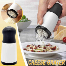 Draaiende kaasrasp met verwisselbare messen van roestvrij staal, handmodel voor Parmezaanse kaas en cheddar, compact opbergbaar