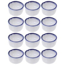 12 Pcs Blue Mini Ceramic Reptile Water Bowls for Spiders Scorpions Small Crawlers Terrarium Enclosures