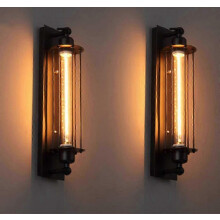 LED-wandlamp 8W Edison Vintage Antieke Metalen Buis Kooi Wandlamp Warm Wit voor Café Loft Verlichting