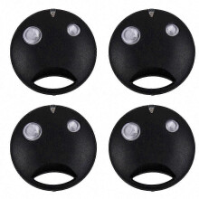 Télécommande de porte de garage compatible avec SMILO SM2 SM4 433,92 MHz, code tournant, 2 boutons, ABS noir, lot de 4 avec piles 23A