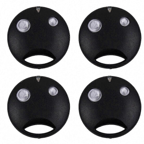 Garage Door Remote Controller compatible with SMILO SM2 SM4 433.92MHz Rolling Code 2 Buttons Black ABS 4 Pack with 23A Batteries
