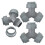 Y-T-stukadapter voor wasmachinegootsteen, PP, 30 mm binnendiameter 1