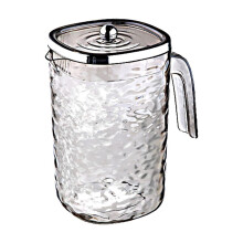 Plastkanna med lock, 2 liter, BPA-fri, grå