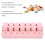 Rosa 7-Tage-Tabletten-Organizer 1,5 cm 7 Fächer 4