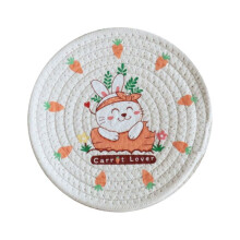 Paashaas-ei placemats rond 12 cm antislip hittebestendig