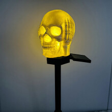 Solární čelovka s lebkou pro halloweenskou dekoraci, 40 cm
