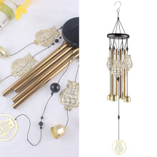 Carillon éolien Colibri Hibou – Tube en métal, intérieur et extérieur