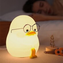 Wiederaufladbare Silikon-Enten-Nachtlampe mit 7 dimmbaren LEDs für Babyzimmer und Brille