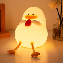 Nachtlicht für Kinder, berührungsempfindliche Silikonente, wiederaufladbares USB-Nachtlicht, Geschenk fürs Babyzimmer