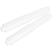 White Plastic Toilet Paper Holder Roller – 2Pack