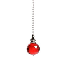 Chaînette d'extension pour ventilateur de plafond à boule de cristal rouge (1 pièce)