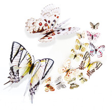 Nomeni Pinces à rideaux papillon en polyester, 12 pièces, blanches