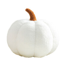 Coussin décoratif citrouille en peluche, ultra doux en sherpa, 28 cm