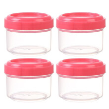 Doorzichtige PET-bewaarpotjes van 35 ml met luchtdichte deksels (4 stuks)
