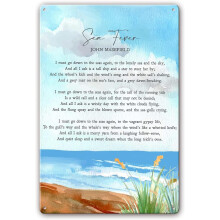Plaque en métal « Poème de la fièvre marine » 30 x 20 cm