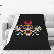 Couverture en flanelle Powerpuff Girls, 4 tailles