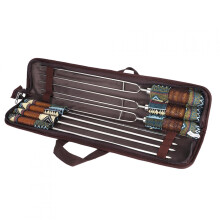Ensemble de fourchettes Ă barbecue en acier inoxydable avec manches en bois (3)