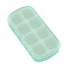 Forma de gelo quadrada de silicone com tampa, 8 cavidades