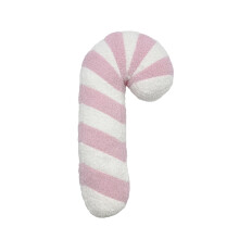 Coussin rose doux en forme de canne à sucre, décoration de Noël